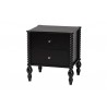 Baxton Studio Callison Spindle Full 5-Piece Bedroom Set with two nightstands and chest in Black - nightstand