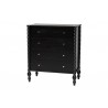 Baxton Studio Callison Spindle Full 5-Piece Bedroom Set with two nightstands and chest in Black - chest