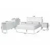 Baxton Studio Callison Spindle Full 5-Piece Bedroom Set with two nightstands and chest in White - dimes - Baxton Studio Callison Spindle Full 5-Piece Bedroom Set with two nightstands and chest in White - dimes