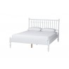 Baxton Studio Callison Spindle Full 5-Piece Bedroom Set with two nightstands and chest in White - bed