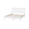 Baxton Studio Callison Spindle Full Platform Bed in White - angled frame - Baxton Studio Callison Spindle Full Platform Bed in White - angled frame