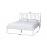 Baxton Studio Callison Spindle Full Platform Bed in White - dimes - Baxton Studio Callison Spindle Full Platform Bed in White - dimes