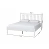 Baxton Studio Callison Spindle Full Platform Bed in White - dimes - Baxton Studio Callison Spindle Full Platform Bed in White - dimes