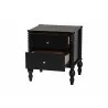 Baxton Studio Callison Spindle Nightstand in Black - drawers - Baxton Studio Callison Spindle Nightstand in Black - drawers