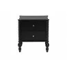 Baxton Studio Callison Spindle Nightstand in Black - front - Baxton Studio Callison Spindle Nightstand in Black - front