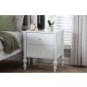 Baxton Studio Callison Spindle Nightstand in White - lifestyle - Baxton Studio Callison Spindle Nightstand in White - lifestyle