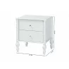 Baxton Studio Callison Spindle Nightstand in White - dimes - Baxton Studio Callison Spindle Nightstand in White - dimes