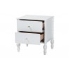 Baxton Studio Callison Spindle Nightstand in White - drawers - Baxton Studio Callison Spindle Nightstand in White - drawers