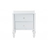 Baxton Studio Callison Spindle Nightstand in White - front - Baxton Studio Callison Spindle Nightstand in White - front
