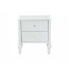 Baxton Studio Callison Spindle Nightstand in White - front - Baxton Studio Callison Spindle Nightstand in White - front
