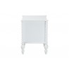 Baxton Studio Callison Spindle Nightstand in White - side - Baxton Studio Callison Spindle Nightstand in White - side