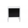 Baxton Studio Callison Spindle Nightstand in White - back - Baxton Studio Callison Spindle Nightstand in White - back