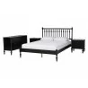 Baxton Studio Callison Spindle Queen 4-Piece Bedroom Set with two nightstands in Black  - angled set - Baxton Studio Callison Spindle Queen 4-Piece Bedroom Set with two nightstands in Black  - angled set
