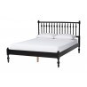 Baxton Studio Callison Spindle Queen 4-Piece Bedroom Set with two nightstands in Black - bed