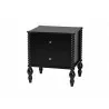 Baxton Studio Callison Spindle Queen 4-Piece Bedroom Set with two nightstands in Black - nightstand - Baxton Studio Callison Spindle Queen 4-Piece Bedroom Set with two nightstands in Black - nightstand