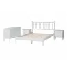 Baxton Studio Callison Spindle Queen 4-Piece Bedroom Set with two nightstands in White - angled frame - Baxton Studio Callison Spindle Queen 4-Piece Bedroom Set with two nightstands in White - angled frame