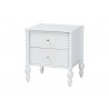 Baxton Studio Callison Spindle Queen 4-Piece Bedroom Set with two nightstands in White - nightstands