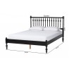 Baxton Studio Callison Spindle Queen Platform Bed in Black - dimes - Baxton Studio Callison Spindle Queen Platform Bed in Black - dimes