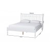 Baxton Studio Callison Spindle Queen Platform Bed in White - dimes - Baxton Studio Callison Spindle Queen Platform Bed in White - dimes