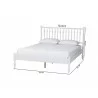Baxton Studio Callison Spindle Queen Platform Bed in White - dimes - Baxton Studio Callison Spindle Queen Platform Bed in White - dimes