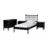 Baxton Studio Callison Spindle Twin 3-Piece Bedroom Set in Black - angled - Baxton Studio Callison Spindle Twin 3-Piece Bedroom Set in Black - angled