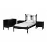 Baxton Studio Callison Spindle Twin 3-Piece Bedroom Set in Black - angled - Baxton Studio Callison Spindle Twin 3-Piece Bedroom Set in Black - angled