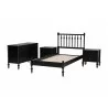 Baxton Studio Callison Spindle Twin 3-Piece Bedroom Set in Black - frame angled - Baxton Studio Callison Spindle Twin 3-Piece Bedroom Set in Black - frame angled