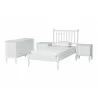 Baxton Studio Callison Spindle Twin 3-Piece Bedroom Set in White - angled - Baxton Studio Callison Spindle Twin 3-Piece Bedroom Set in White - angled
