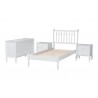 Baxton Studio Callison Spindle Twin 3-Piece Bedroom Set in White - angled frame - Baxton Studio Callison Spindle Twin 3-Piece Bedroom Set in White - angled frame