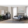 Baxton Studio Callison Spindle Twin 5-Piece Bedroom Set with two nightstands and chest in Black - lifestyle