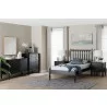 Baxton Studio Callison Spindle Twin 5-Piece Bedroom Set with two nightstands and chest in Black - lifestyle - Baxton Studio Callison Spindle Twin 5-Piece Bedroom Set with two nightstands and chest in Black - lifestyle