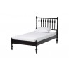 Baxton Studio Callison Spindle Twin 5-Piece Bedroom Set with two nightstands and chest in Black - bed