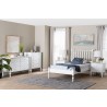 Baxton Studio Callison Spindle Twin 5-Piece Bedroom Set with two nightstands and chest in White - lifestyle