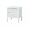 Baxton Studio Callison Spindle Twin 5-Piece Bedroom Set with two nightstands and chest in White - nightstand - Baxton Studio Callison Spindle Twin 5-Piece Bedroom Set with two nightstands and chest in White - nightstand