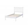 Baxton Studio Callison Spindle Twin Platform Bed in White - angled frame - Baxton Studio Callison Spindle Twin Platform Bed in White - angled frame