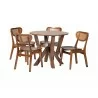 Crystal 5-Piece Dining Set - angled set - Crystal 5-Piece Dining Set - angled set