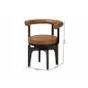 Baxton Studio Delacruz Swivel Dining Chair - Dimensions - Baxton Studio Delacruz Swivel Dining Chair - Dimensions