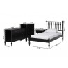 Baxton Studio Denita Spindle Twin 4-Piece Bedroom Set in Black - dimes - Baxton Studio Denita Spindle Twin 4-Piece Bedroom Set in Black - dimes