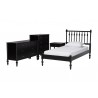 Baxton Studio Denita Spindle Twin 4-Piece Bedroom Set in Black - angled set - Baxton Studio Denita Spindle Twin 4-Piece Bedroom Set in Black - angled set