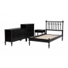 Baxton Studio Denita Spindle Twin 4-Piece Bedroom Set in Black - frame set - Baxton Studio Denita Spindle Twin 4-Piece Bedroom Set in Black - frame set