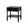 Baxton Studio Denita Spindle Twin 4-Piece Bedroom Set in Black - nightstand - Baxton Studio Denita Spindle Twin 4-Piece Bedroom Set in Black - nightstand