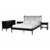 Baxton Studio Denita Spindle Full 3-Piece Bedroom Set in Black - angled - Baxton Studio Denita Spindle Full 3-Piece Bedroom Set in Black - angled