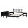 Baxton Studio Denita Spindle Full 3-Piece Bedroom Set in Black - angled frame - Baxton Studio Denita Spindle Full 3-Piece Bedroom Set in Black - angled frame