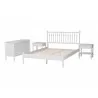 Baxton Studio Denita Spindle Full 4-Piece Bedroom Set in White - angled frame - Baxton Studio Denita Spindle Full 4-Piece Bedroom Set in White - angled frame
