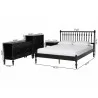 Baxton Studio Denita Spindle Full 4-Piece Bedroom Set in Black - dimes - Baxton Studio Denita Spindle Full 4-Piece Bedroom Set in Black - dimes