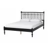 Baxton Studio Denita Spindle Full 4-Piece Bedroom Set in Black - bed - Baxton Studio Denita Spindle Full 4-Piece Bedroom Set in Black - bed