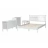 Baxton Studio Denita Spindle Full 4-Piece Bedroom Set in White - angled frame - Baxton Studio Denita Spindle Full 4-Piece Bedroom Set in White - angled frame