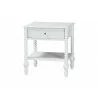 Baxton Studio Denita Spindle Full 4-Piece Bedroom Set in White - nightstand - Baxton Studio Denita Spindle Full 4-Piece Bedroom Set in White - nightstand