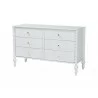 Baxton Studio Denita Spindle Full 4-Piece Bedroom Set in White - dresser - Baxton Studio Denita Spindle Full 4-Piece Bedroom Set in White - dresser