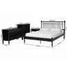 Baxton Studio Denita Spindle Queen 4-Piece Bedroom Set in Black - dimes - Baxton Studio Denita Spindle Queen 4-Piece Bedroom Set in Black - dimes